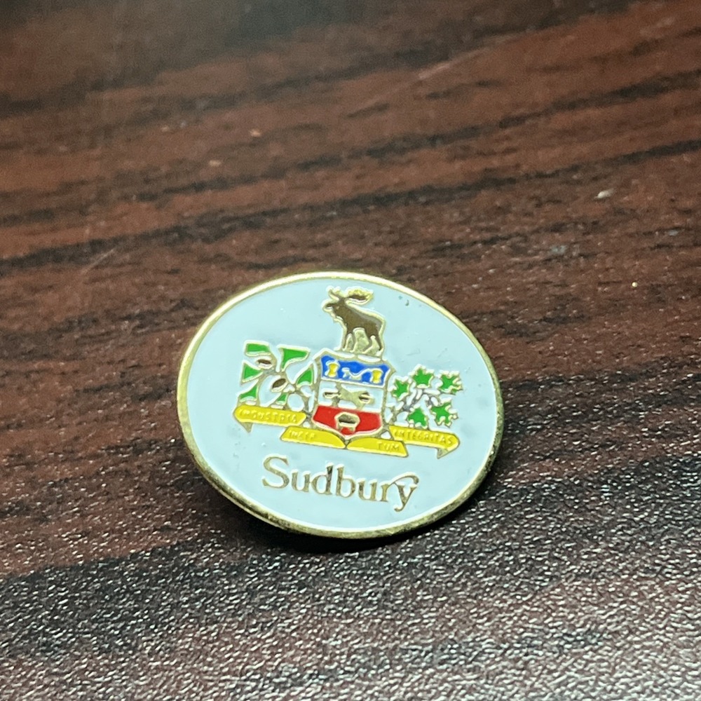 Sudbury Ontario Canada Moose Crest Lapel Hat Pin‎